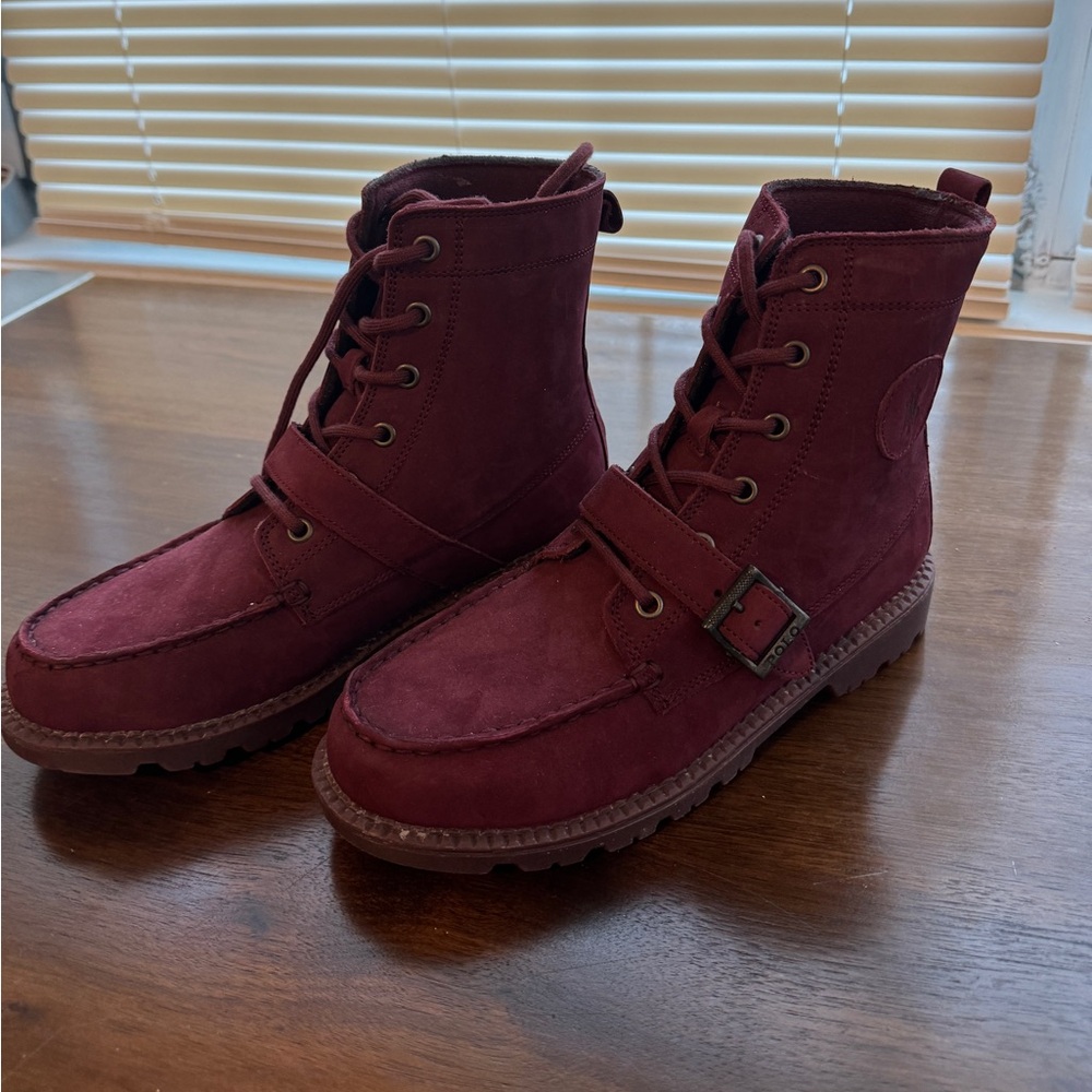 Polo Ralph Lauren Ranger Boots Hi Triple Burgundy Size 6